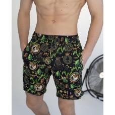 Пляжні шорти Pobedov Vocation Kripta Чорний