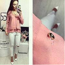 Блуза арт.777 пудра