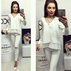 Блуза арт.777 молоко