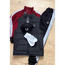 Комплект FRED PERRY ( Світшот+Штани+Жилетка+Кепка) 2 пари шкарпеток в подарунок