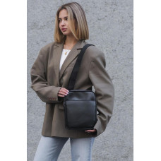 Жіноча Шкіряна Сумка Месенджер Without Metal Black