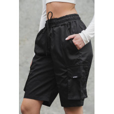 Жіночі Трикотажні Шорти Карго Without Volt Reflective Black