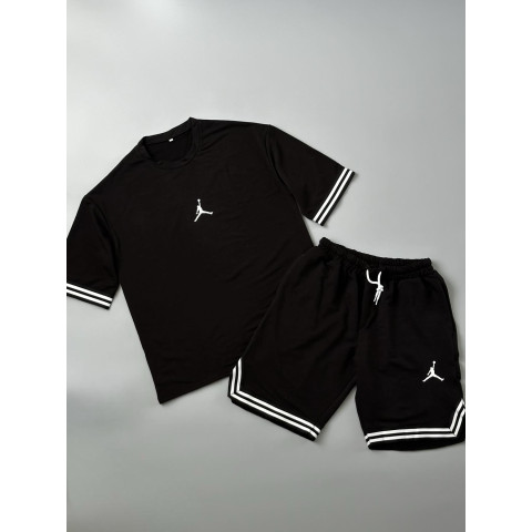 Літній комплект футболка+шорти Air Jordan чорний