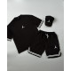 Літній комплект футболка+шорти+кепка Air Jordan чорний