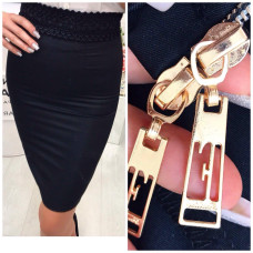 Спідниця з молнією, арт. 309, чорний