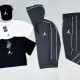 Спортивний костюм(сірий) + футболка(біла)+футболка(чорна)+кепка Air Jordan