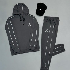 Спортивний костюм + кепка Air Jordan сірий