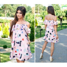 Сукня 102 трикутник на рожевому