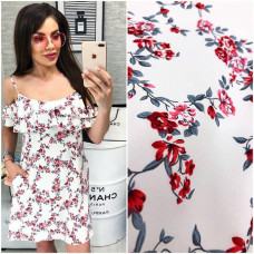 Сукня з відкритими плечами, арт. 102, червона гілочка