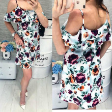 Сукня з відкритими плечами, арт. 102, зелений лист