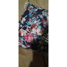 Сукня з відкритими плечами, арт. 102, квіти на темно синьому