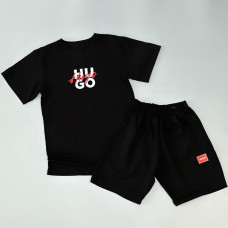 Футболка чорна + шорти HUGO