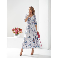 Сукня арт.483 синя квітка на білому