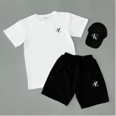 Футболка біла + шорти + кепка Calvin Klein