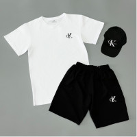Футболка біла + шорти + кепка Calvin Klein