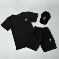 Футболка чорна + шорти + кепка Calvin Klein