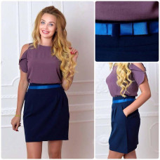 Спідниця - тюльпан, арт.707, синій