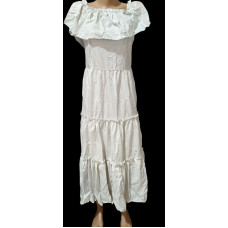 Скня міді з воланом на плечах, арт. 101, сіра смужка