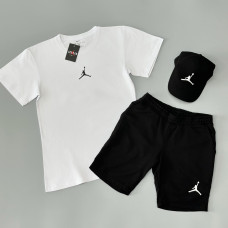 Футболка(біла)+шорти + кепка Air Jordan класичний