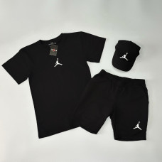 Футболка(чорна)+шорти + кепка Air Jordan класичний