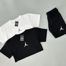Футболка(чорна)+ футболка(біла) + шорти Air Jordan класичний