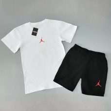 Футболка(біла)+шорти Air Jordan класичний (червоний логотип)