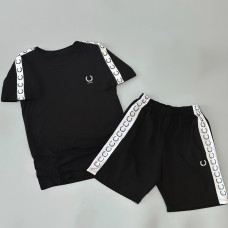 Футболка (чорна) + шорти Fred Perry Lampas