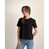 Футболка жіноча Pobedov Freedom - ГЕРБ ЧОРНА ВИШИВКА Чорний