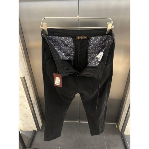 Штани льон LORO PIANA чорний PntLP001