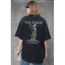 Жіноча Виварена Оверсайз Футболка Without Washed З Принтом Dominion Black