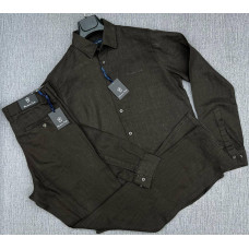 Костюм льон MASSIMO DUTTI КОРИЧНЕВИЙ KitMD001