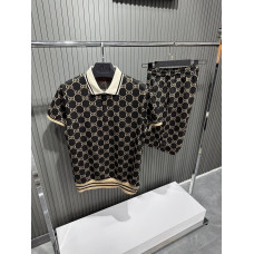 Костюм GUCCI LUX Чорний/Беж Kitggn015