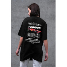 Жіноча Оверсайз Футболка Without З Принтом Ferrari Black