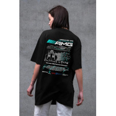 Жіноча Оверсайз Футболка Without З Принтом AMG Black