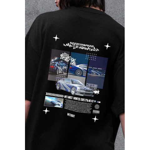 Жіноча Оверсайз Футболка Without З Принтом Wanted Black