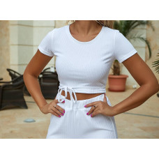 Стильний топ на зав'язках, арт. 450/1, білий