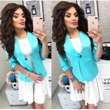 Жакет на ґудзику, арт. 18, колір бірюза