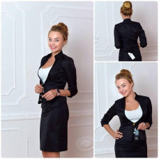 Жакет з коміром - стійкою, арт.11, чорний