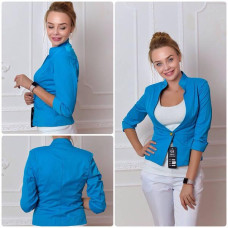 Жакет з коміром - стійкою, арт.11, блакитний