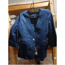 Жакет з укороченим рукавом, арт.12, темно синій