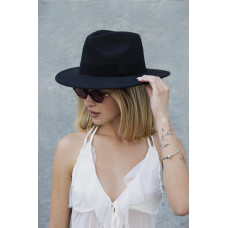 Жіночий Капелюх Fedora З Стрічкою Black