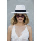 Жіночий Капелюх Fedora З Стрічкою White