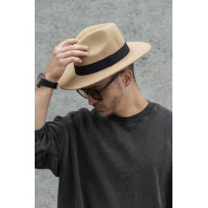Чоловічий Капелюх Fedora З Стрічкою Beige