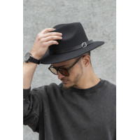 Чоловічий Капелюх Fedora З Ремінцем Black