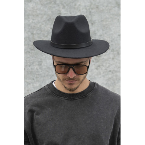 Чоловічий Капелюх Fedora З Ремінцем Black