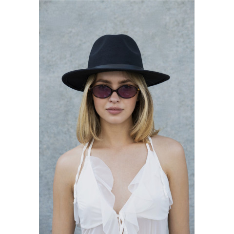 Жіночий Капелюх Fedora З Ремінцем Black