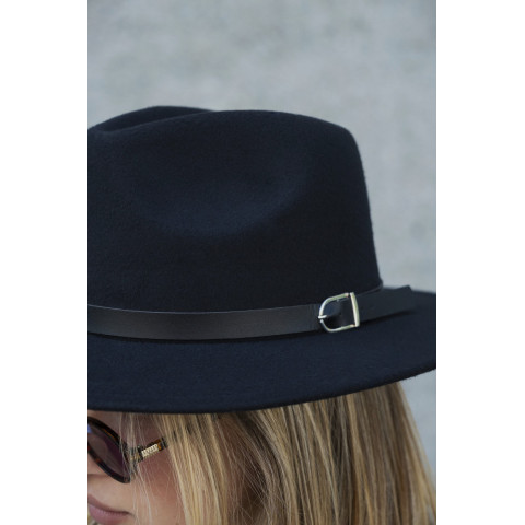 Жіночий Капелюх Fedora З Ремінцем Black