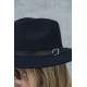 Жіночий Капелюх Fedora З Ремінцем Black
