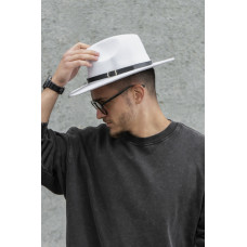 Чоловічий Капелюх Fedora З Ремінцем White