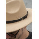 Чоловічий Капелюх Fedora З Ремінцем Beige